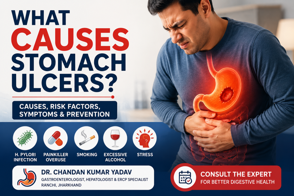 What causes stomach ulcers?